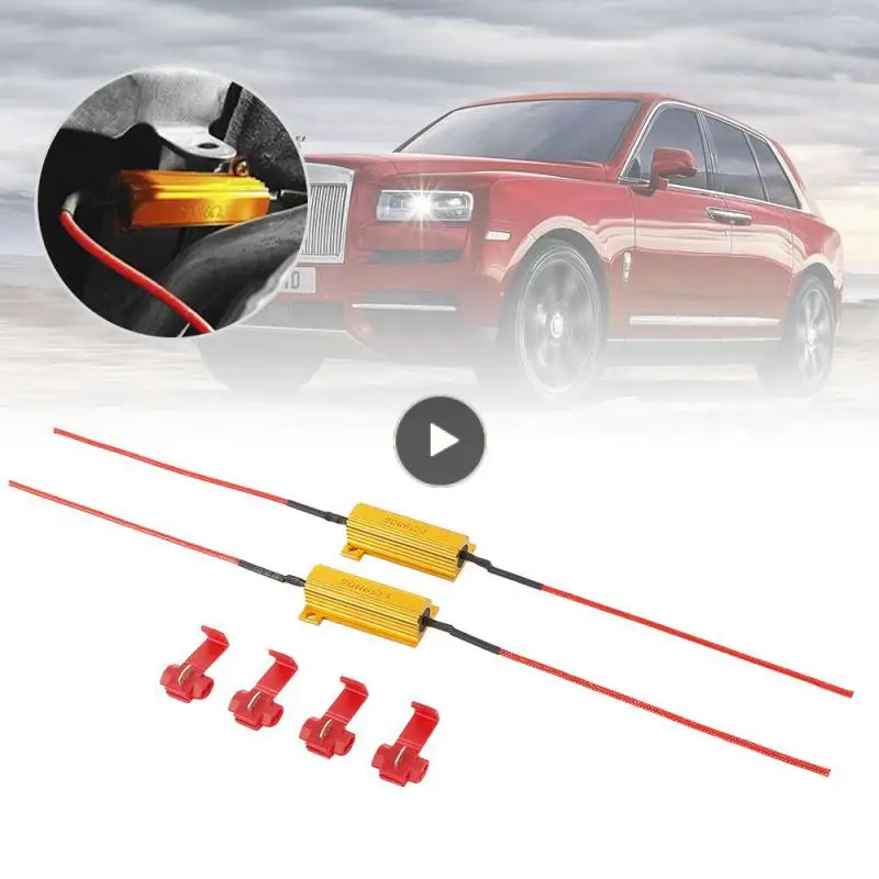 

50W 6ohm LED Load Resistance Decode Anti-Strobe Fixed LED Bulb Fast Hyper Flash Turn Signal Blink LED Ar Accessories