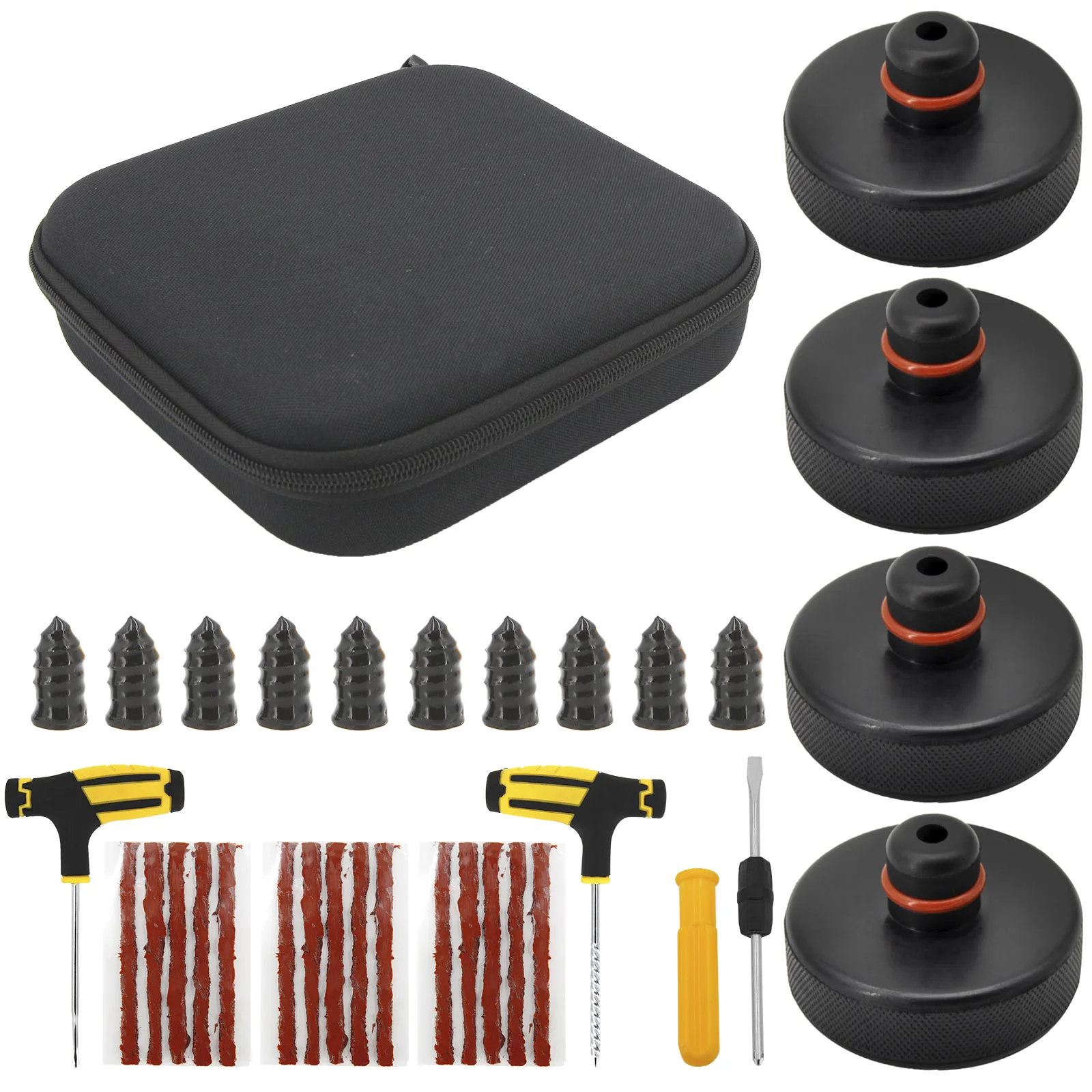 

4Pcs Rubber Floor Lifting Jack Pad Adapter Pucks Tool Chassis For Tesla Model 3 Model S Model X Car Accessories Tire Repair Kit