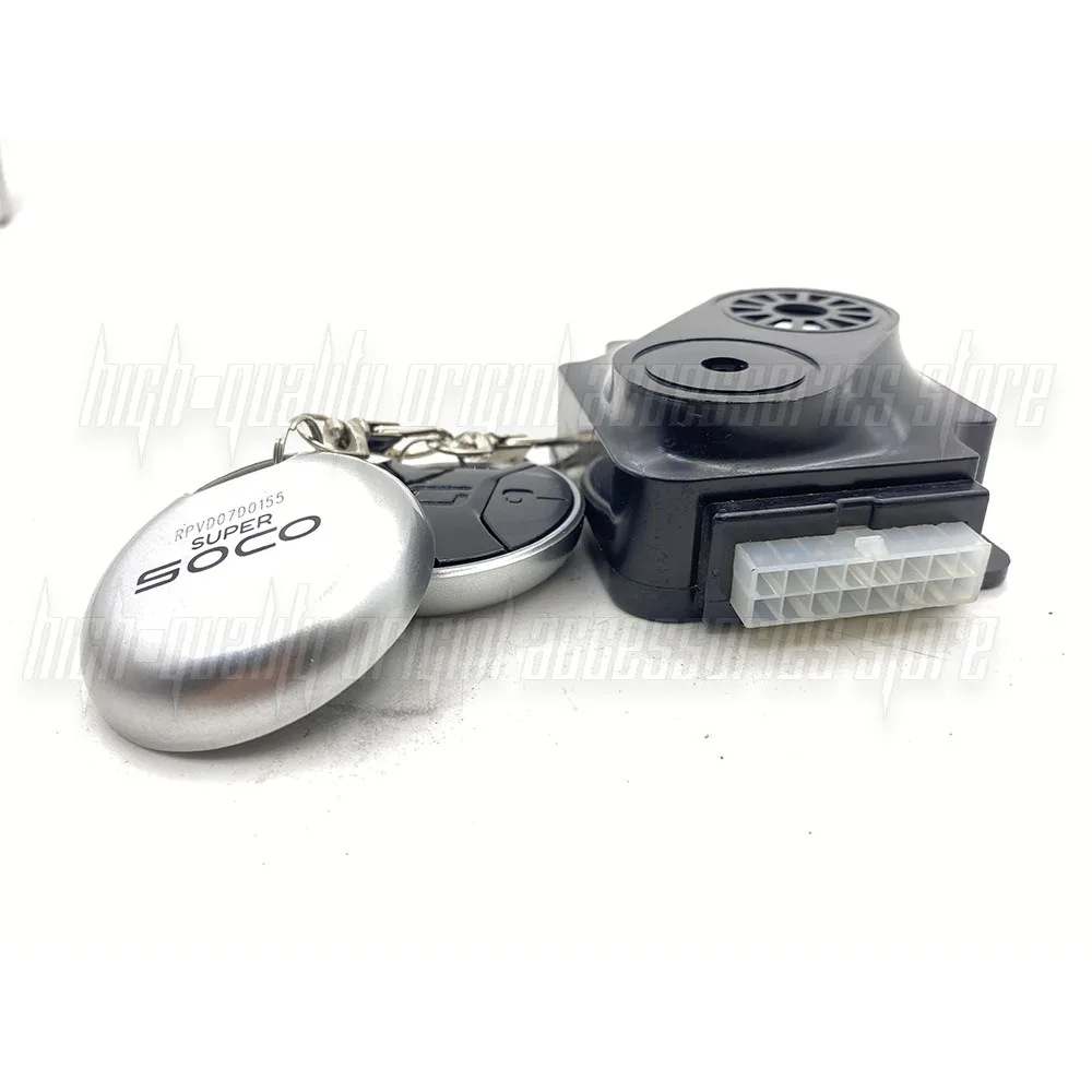 

Подходит для SUPER SOCO TC/TCMAX/TS/TSX/CU, пульт дистанционного управления с сигнализацией, противоугонная кнопка запуска одной кнопкой, оригинальные аксессуары