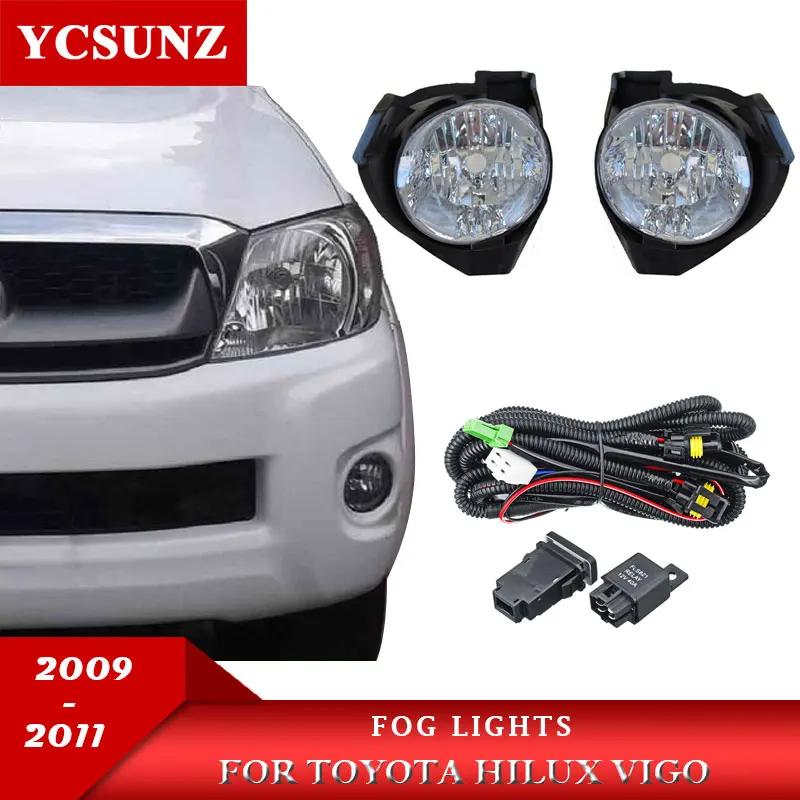 

Driving Fog Lights Lamp With Wire Harness Bulb Switch Replacement Accessories For Toyota Hilux Vigo Revo 2009-2020