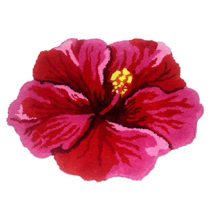 

Флокированный ковёр Red Hibiscus Flower 80x60 см