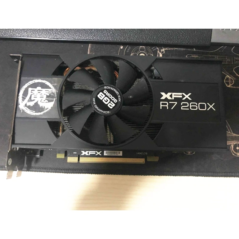 XFX R7 260 2 Гб видеокарты AMD Radeon Оригинал 260X 2G видеокарта GPU рабочий экран ПК