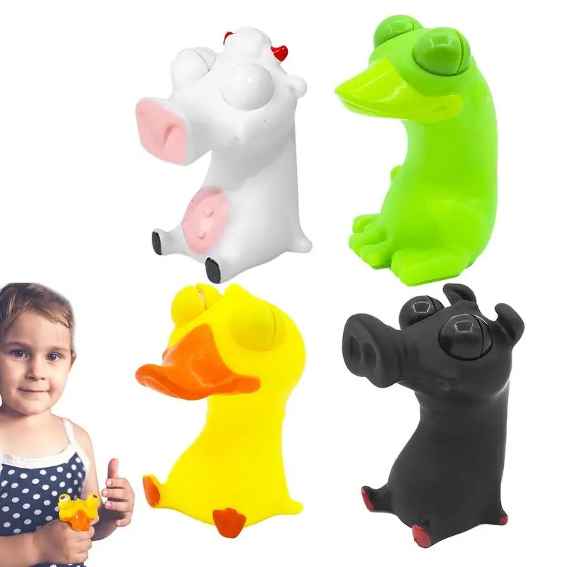 

Игрушка-сжималка с открытыми глазами, забавные игрушки-пинцеты, Серия животных, снятие стресса, вентиляционная лягушка, утка, игрушки-сжима...