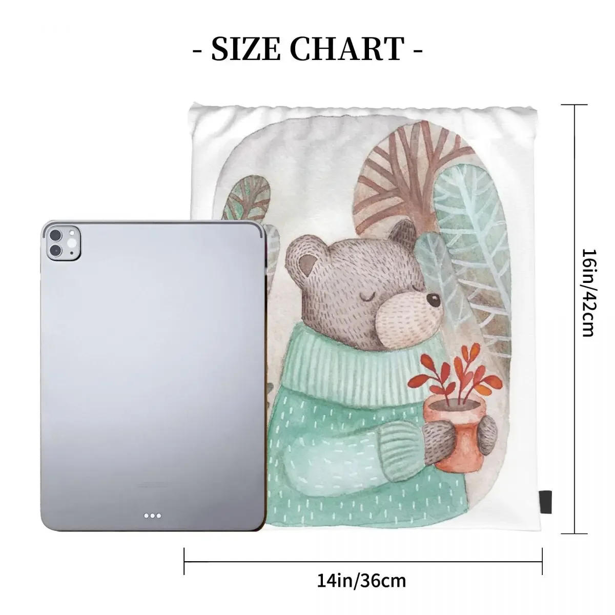 Рюкзаки Bear The Gardener многофункциональные портативные сумки на шнурке карманные для