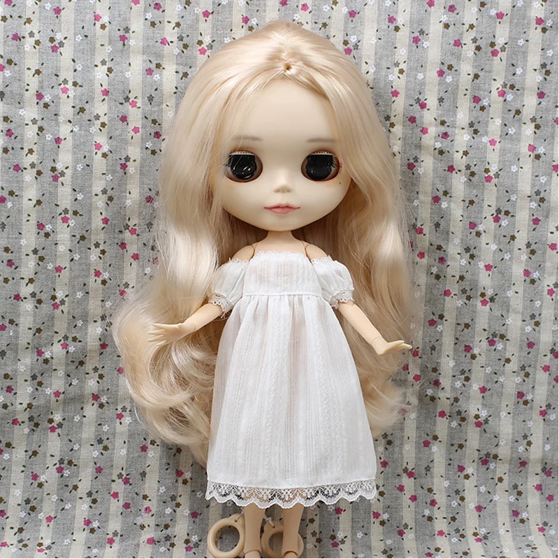 

Одежда для кукол HOUZIWA OB24, белое платье для куклы