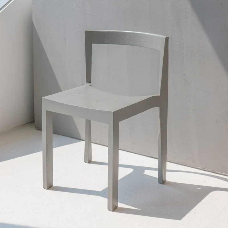 

Chair Modern Simple Home Leisure Dining Stool Creative Solid Wood Armchair Stacked