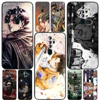 the attack on titan art for oppo reno7 6 5 4 2 z lite pro plus se 4g 5g black soft tpu shockproof silicone cover phone case