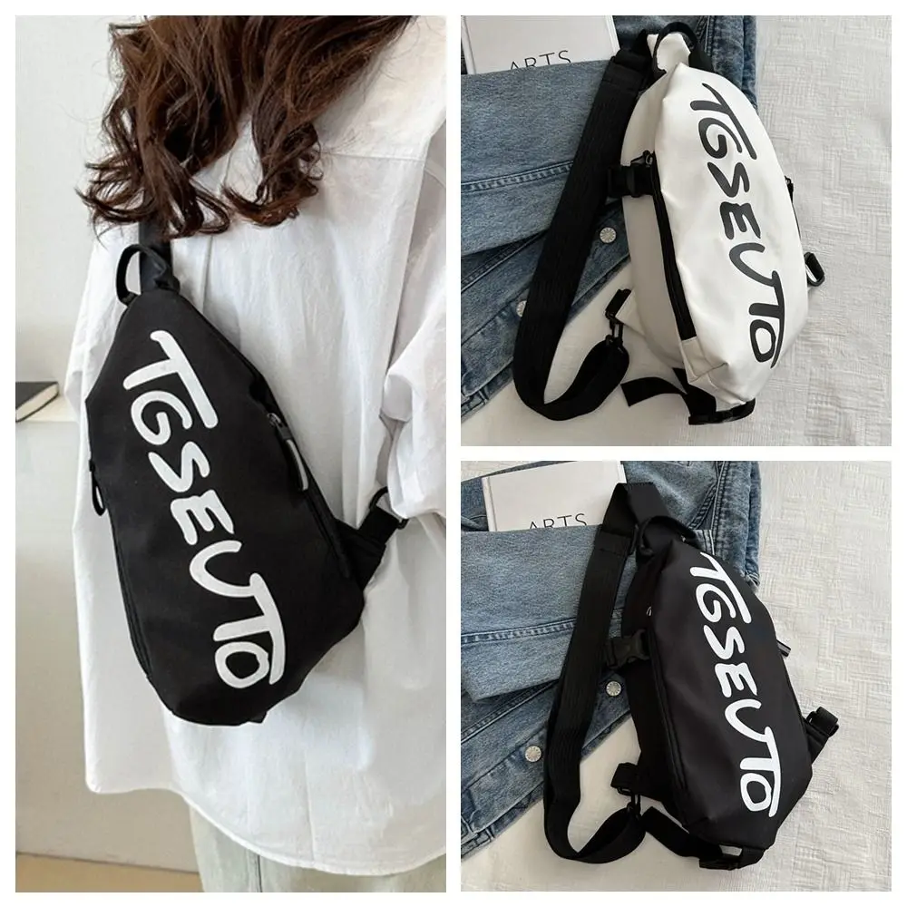 Модная нагрудная сумка с надписью водонепроницаемая через плечо из ткани