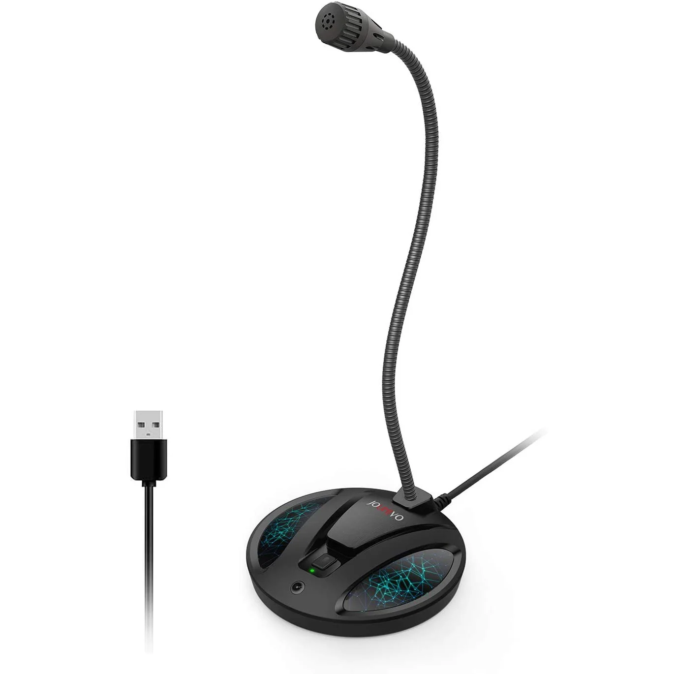 

New Design USB Computer Microphone RGB Gaming Microphone Cardioid Condenser Noise-Cancelling Plug&Play Desktop PC