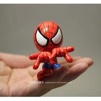 genuine bulk cute q version anime figure spider man solid doll action figures model toys ornaments boy gifts
