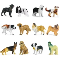 12pcs simulation animals pet dogs series model mini shepherd golden retriever shar pei educational toys for children toy