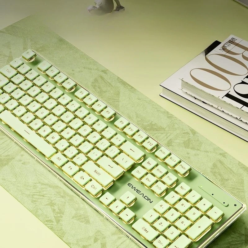 

Проводная Бесшумная клавиатура и мышь, Женская Офисная механическая клавиатура, бесшумные клавиши для ноутбука, настольного компьютера