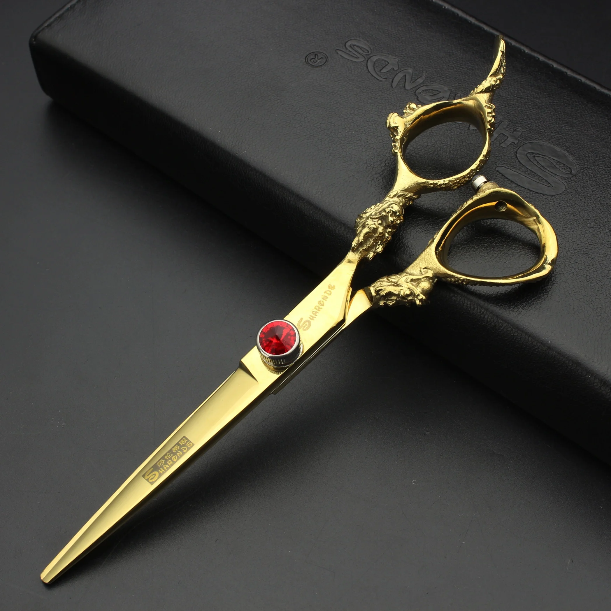 

Dog Groomer Golden Dragon Grooming Scissors Professional Pet Supplies 6 Inch 440c Cutting Thinning Shears Haircut 20%-30%