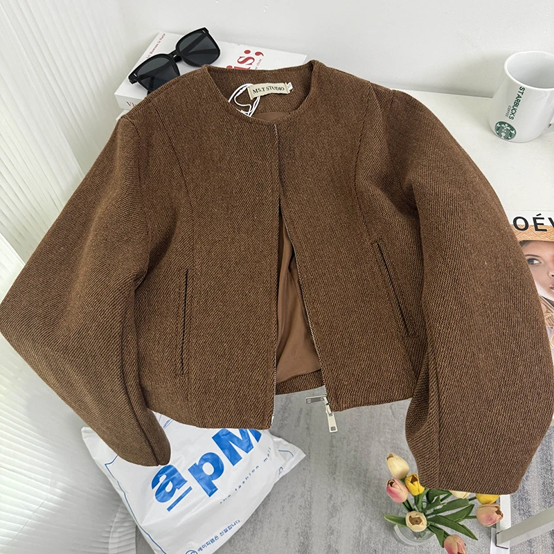 Высококачественное двухслойное кашемировое утолщенное пальто Bomon осень 2024 новая