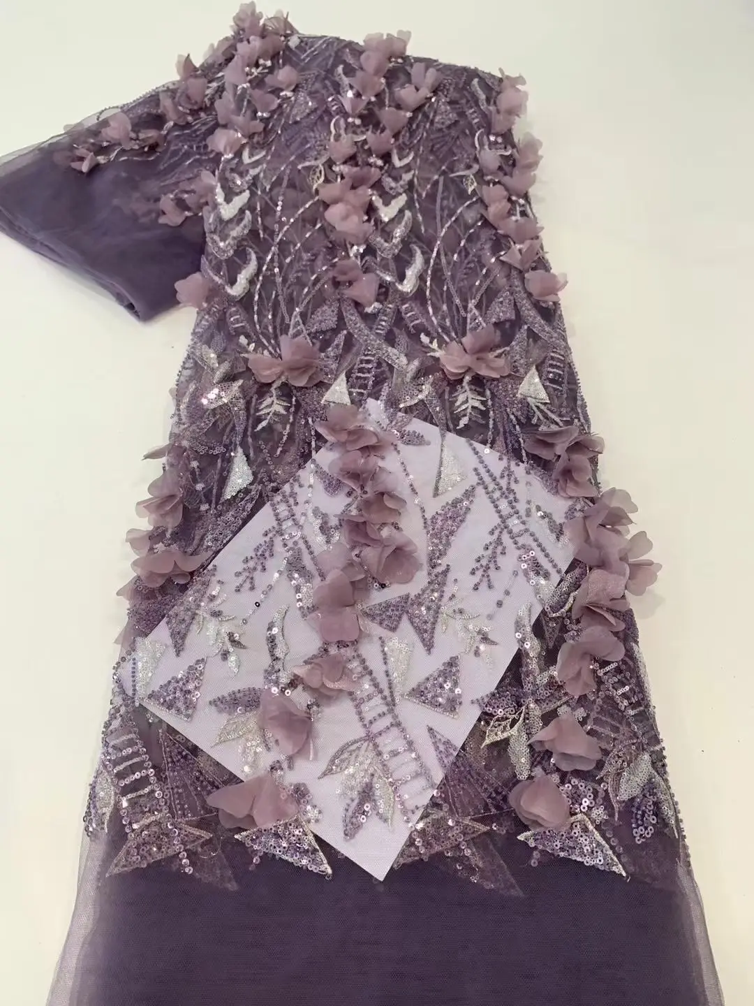 Африканская кружевная ткань с 3d цветами высококачественные кружевные вышитые