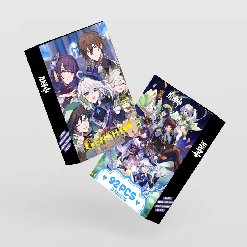 92 шт./набор игра Genshin Impact Laser Lomo Card Venti Klee Xiao Zhongli мини-открытка фотооткрытки