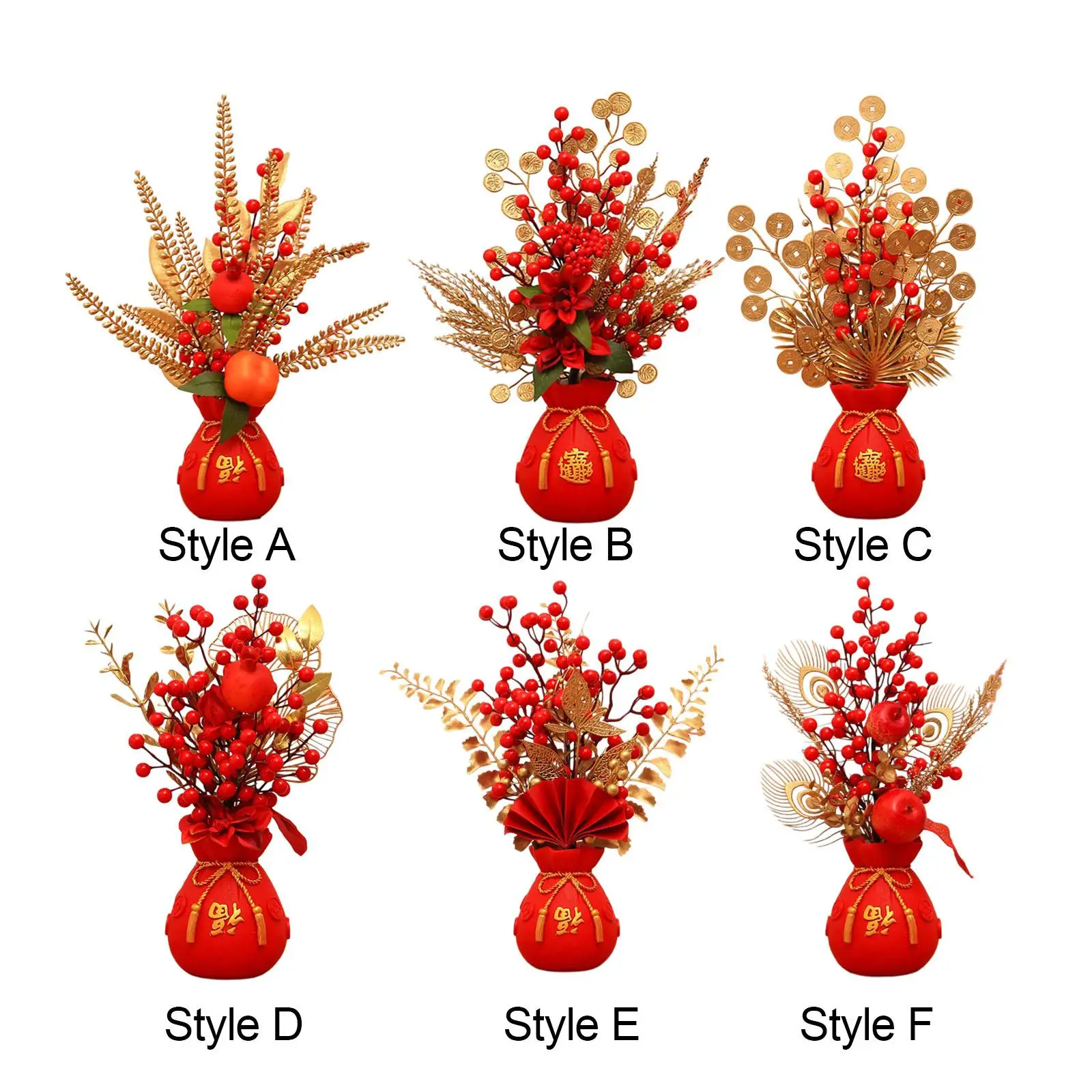 

Chinese New Year Ornament Spring Festival Feng Shui Bouquet