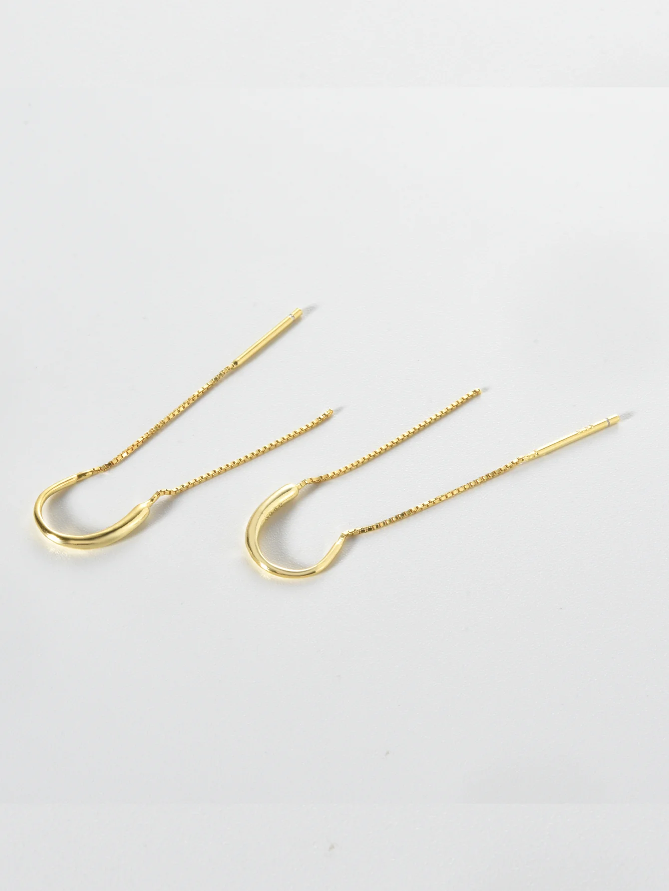 Серьги-подвески DPLAOPA из серебра 925 пробы с длинной цепочкой 2024 Изящные Новые