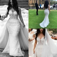 2022 plus size arabic aso ebi sexy mermaid crystals wedding gowns strapless satin tulle bridal dresses vestidos de novia