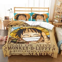 anime 3d one piece printed bedding set king duvet cover pillow case comforter cover adult kids bedclothes bed linens 02