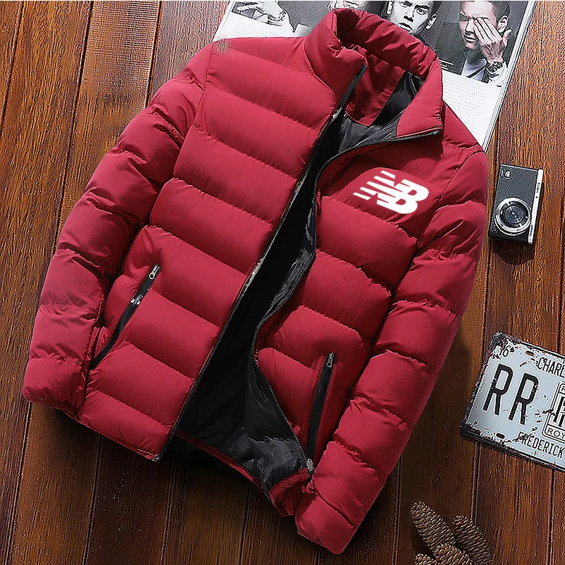 

Стильный брендовый пуховик, зимнее Мужское пальто, удобная теплая Повседневная куртка с воротником-стойкой, зимняя мужская куртка