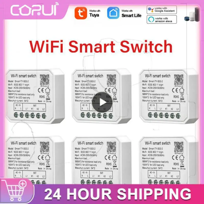 

Remote Control Wireless Breaker Smart Life Smart Light Switch Wifi Mini Switch Module Tuya Sanrt Smart Home