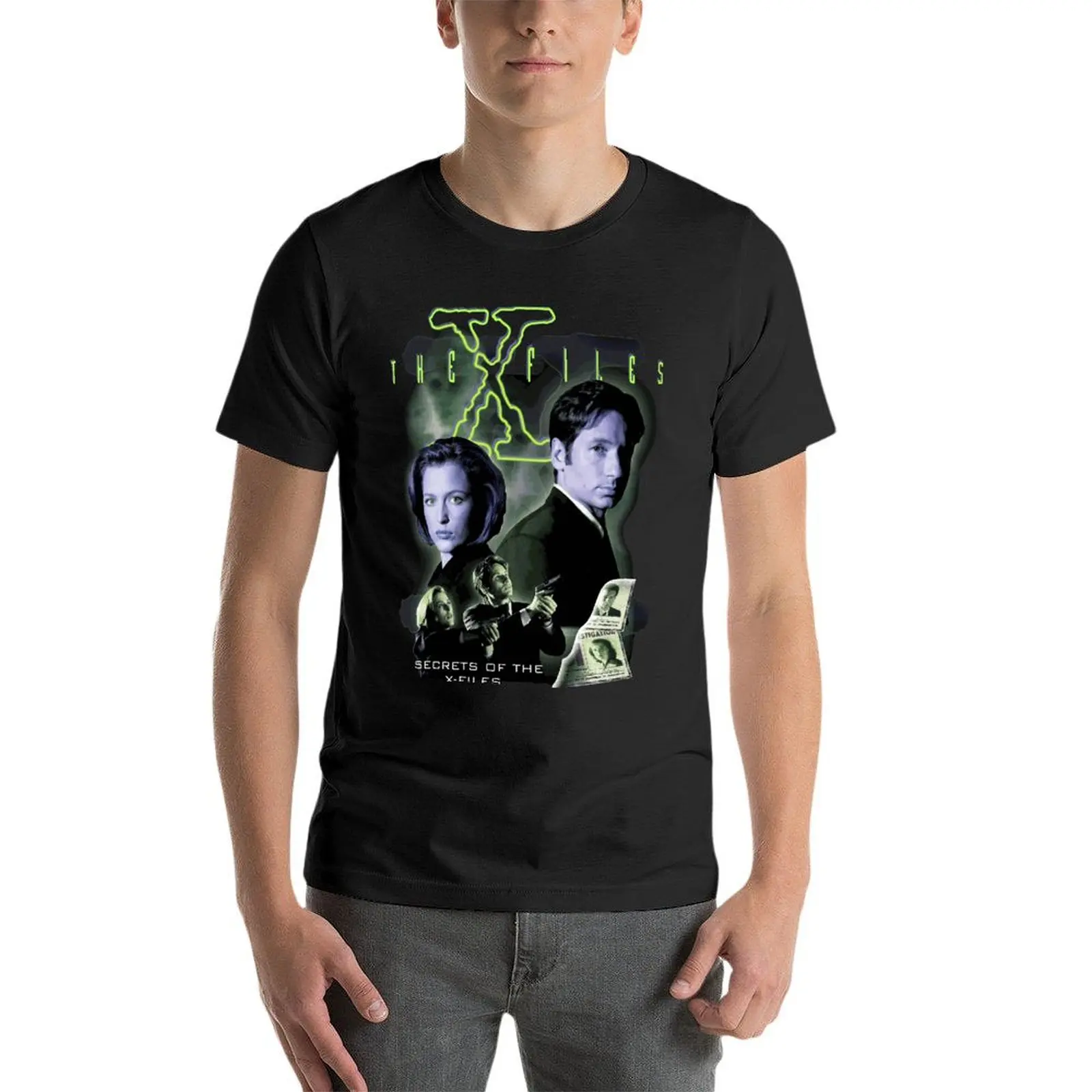

The X Files Dana Scully And Fox Mulder Oversized T Shirts Branded Men'S Clothing Short Sleeve Streetwear Large Size Tops Tee