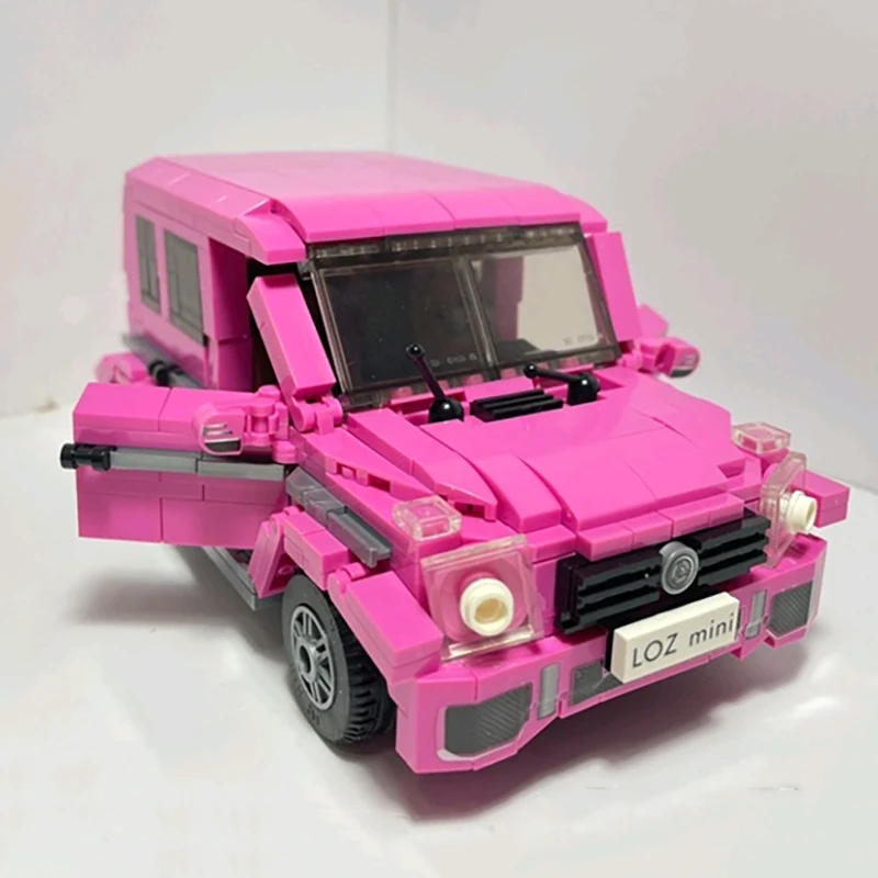 

Модель 3D «сделай сам», мини-конструктор, модель автомобиля, розовый внедорожник, Джип, игрушки для детей
