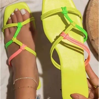women knot slippers 2022 summer womens casual slides ladies cross straps flats female beach shoes woman footwear big size 43