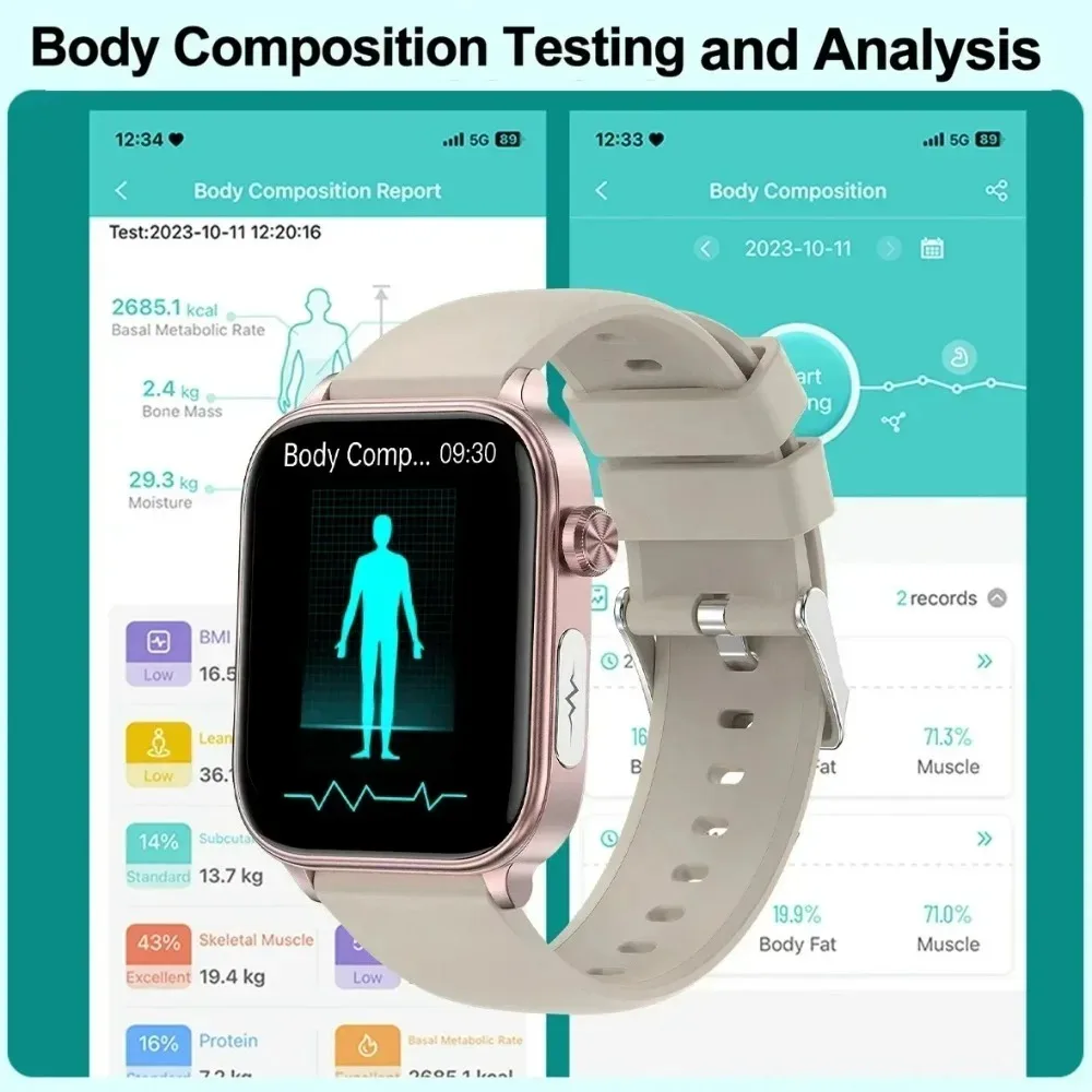 Фото 2026 Xiaomi Redmi Watch 6 Global Version: умные часы с функцией измерения уровня мочевой кислоты, мониторингом сердечного ритма и артериального давления, Bluetooth-звонками, для мужчин и женщин. №3
