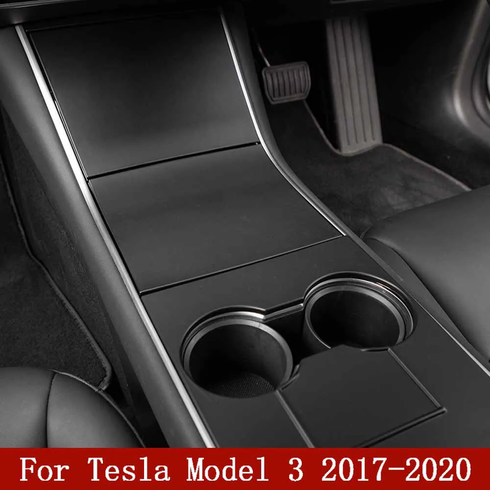 

Model3 Car Protective Central Interior Accessories For Tesla Model 3 2017-2020 Center Console Cover Carbon Fiber ABS