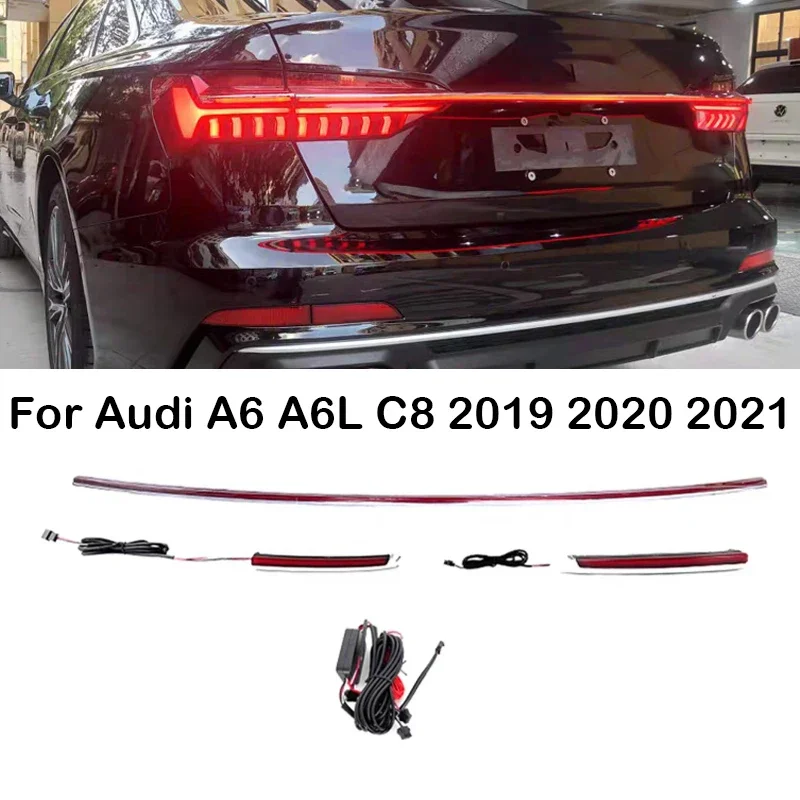 Новый! Для Audi A6 A6L 2019 2020 2021 динамический сквозной задний фонарь светодиодный