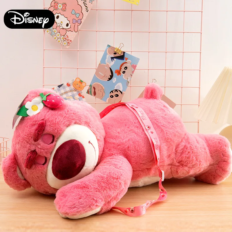 

Disney 50cm Sleeping Losto Plush Pillow For Kid Cute Soft Blanket Strawberry Smell Bear Toy Story Doll Girl Friend Birthday Gift