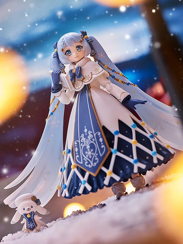 Женская Оригинальная фигурка MF Figma Hatsune Miku светящийся снег аниме Коллекционные
