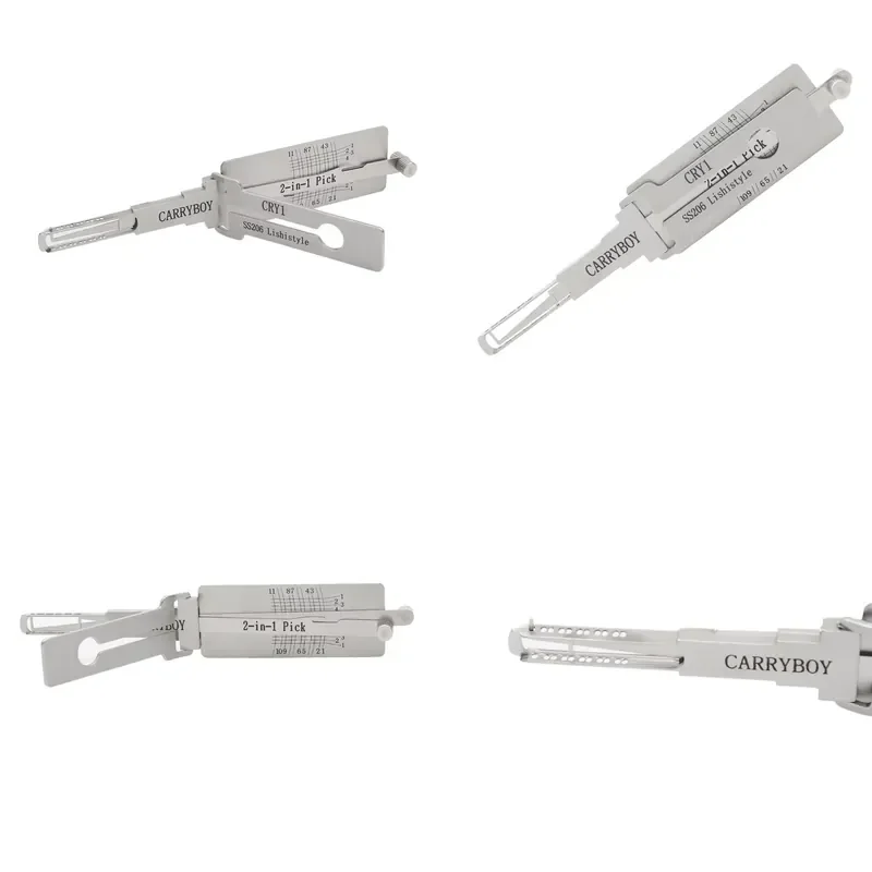 Фото Инструменты Lishi CRY1 SS206 2-в-1 для вскрытия замков, отмычка для Таиланда, профессиональный ручной инструмент для открывания дверных замков CARRYBOY №1