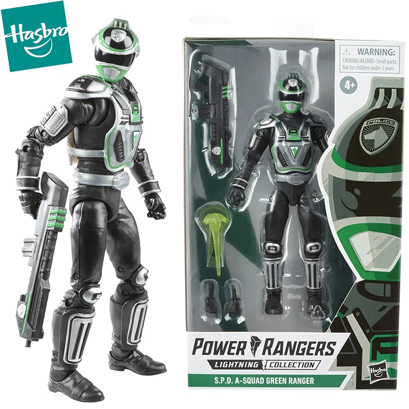 

In Stock Hasbro Power Rangers Lightning Collection S.P.D. A-Squad Green Ranger Action Figure Collectible Model Toys Gift Hobby
