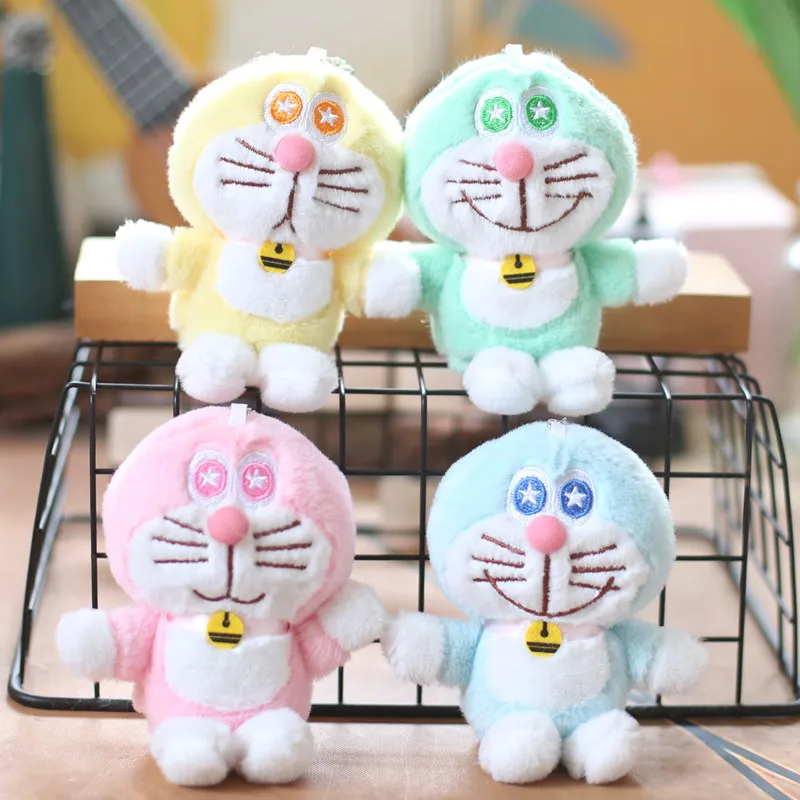 

12Cm Kawaii Smile Doraemon Cartoon Plush Toys Doll Fashion Anime Cartoon Keychain Stuffed Toys Couple Pendant for Bag Girls Gift