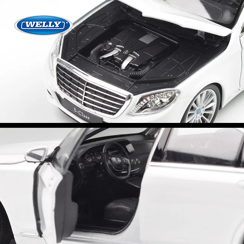Модель автомобиля Mercedes Benz S-CLASS S500 Welly 1:24 модель из сплава коллекция украшений