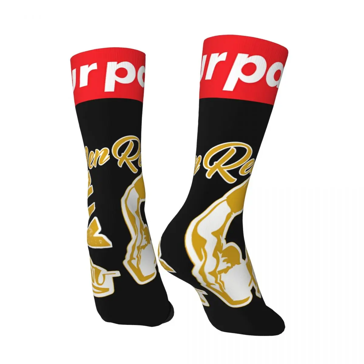 oruj parkour compression sock for men Harajuku Parkour Quality Pattern Novelty Crew Sock