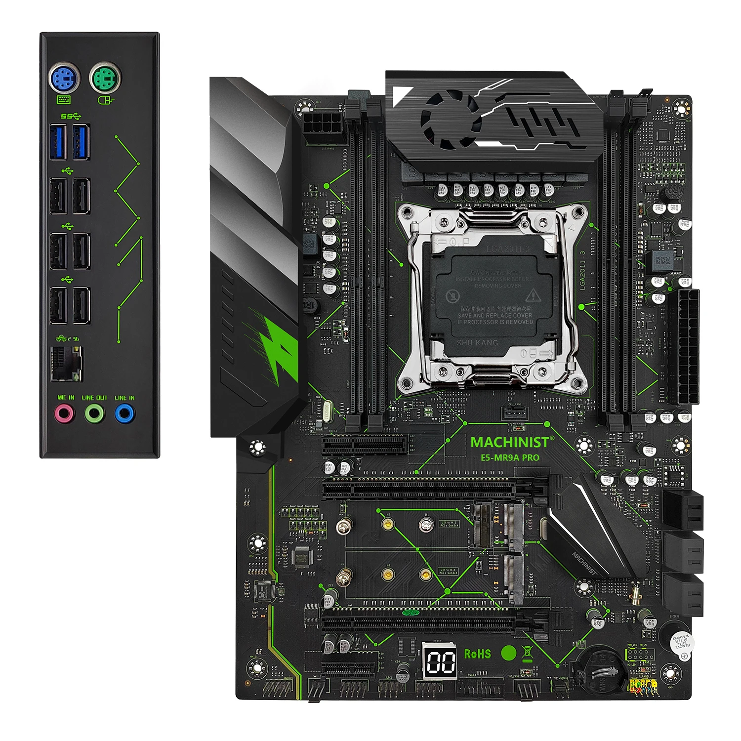 Комплект материнской платы Machinist E5 MR9A PRO LGA 2011-3 с процессором Xeon 2670 V3 + DDR4 32 Гб RAM