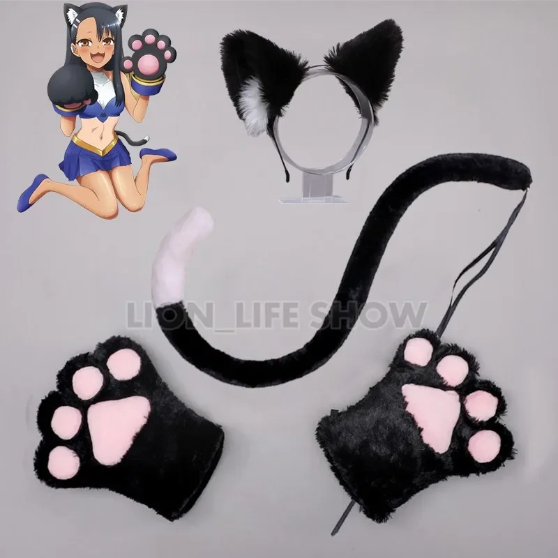 Аниме IJIRANAIDE NAGATORO SAN Nagatoro Hayase Косплей Хвост Уши Перчатки