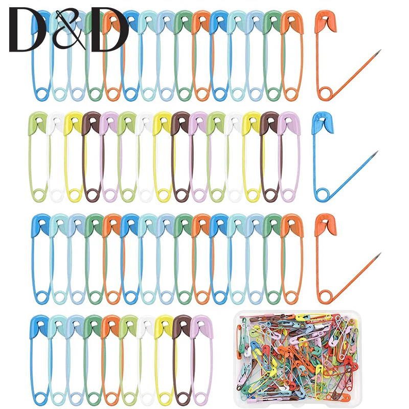 120Pcs Safety Pins Stainless Steel Safety Pins Durable Metal Sewing Pins Bulk with Storage Box for Craft Sewing Jewelry Making