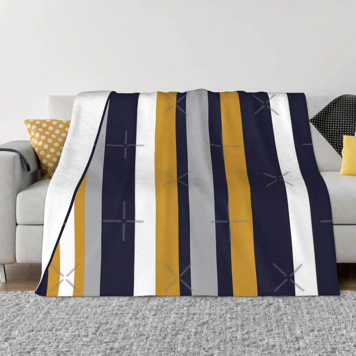 Современное Полосатое вертикальное одеяло с узором медовый плед для спальни