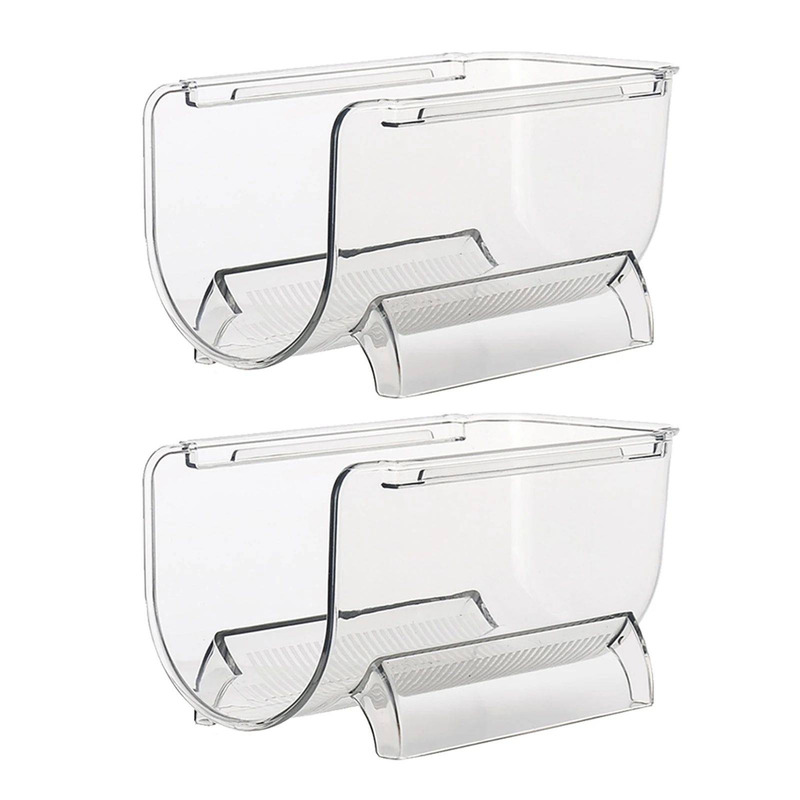 

2pcs Holder Free Standing Water Bottle Kitchen Countertop Tabletop Refrigerator Wine Rack Stackable Storage Clear Accessories