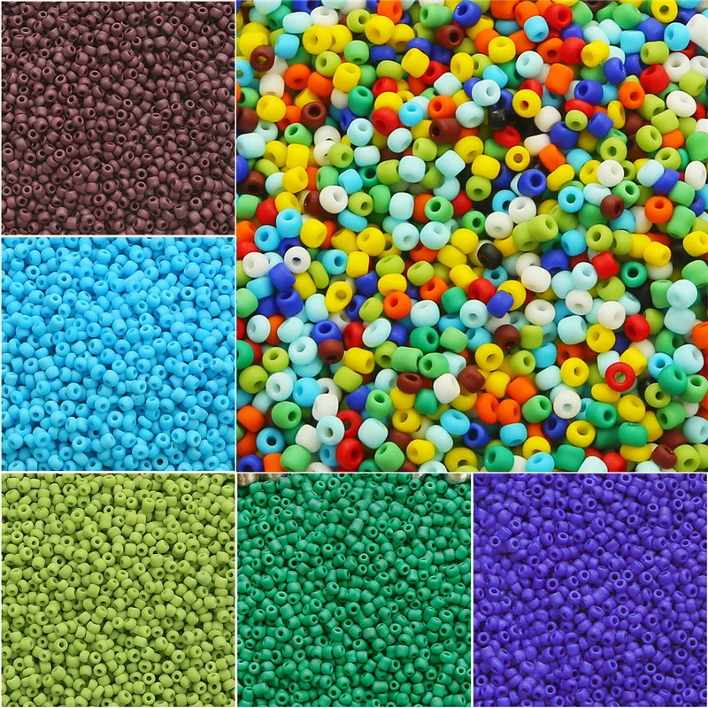 

700pcs/lot 3mm Charm Czech Glass Frosted Seed Beads Round Loose Bead for Jewelry Making DIY Bracelet Necklace Beads Accessories