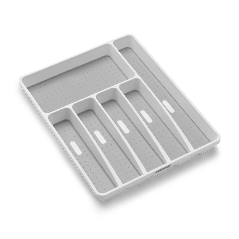 

Large Silverware Tray with 6 Compartment, White