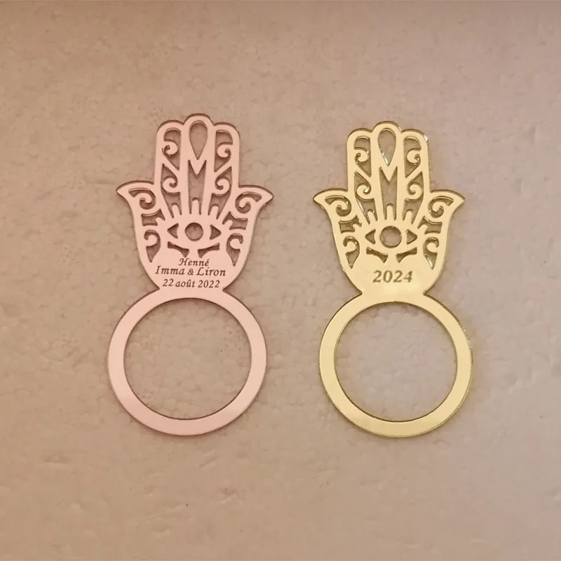 Кольца для салфеток Fatma в форме руки на заказ кольца свадьбу день рождения