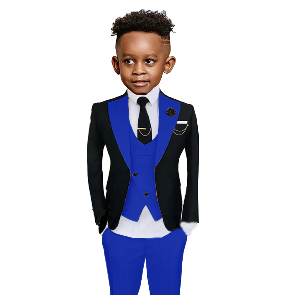 Красивый костюм для мальчиков из трех предметов детей от 2 до 16 лет свадебный