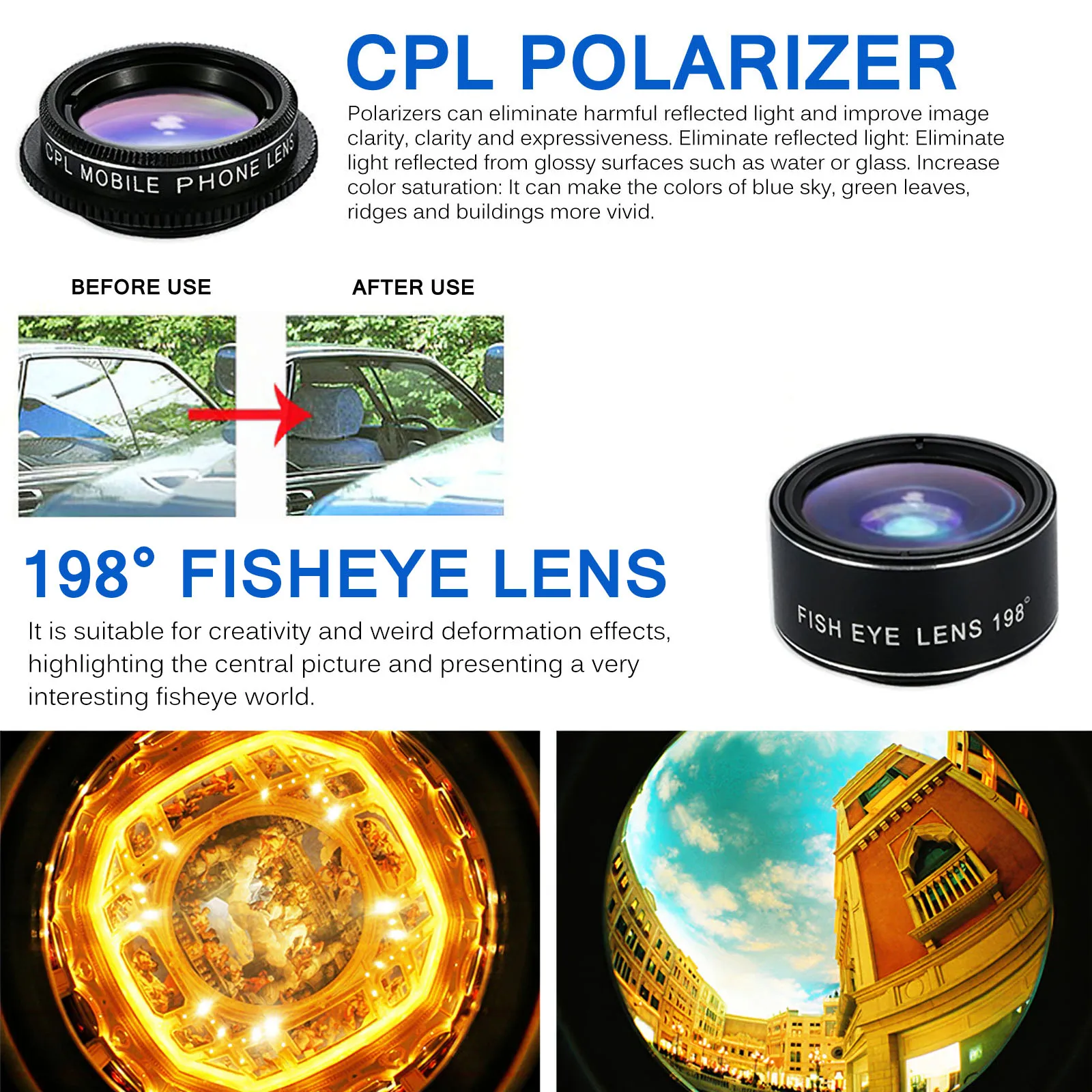 5 в 1, объектив для камеры телефона, 5 шт. (art.: 3920bafefedfe) - 3920bafefedfe