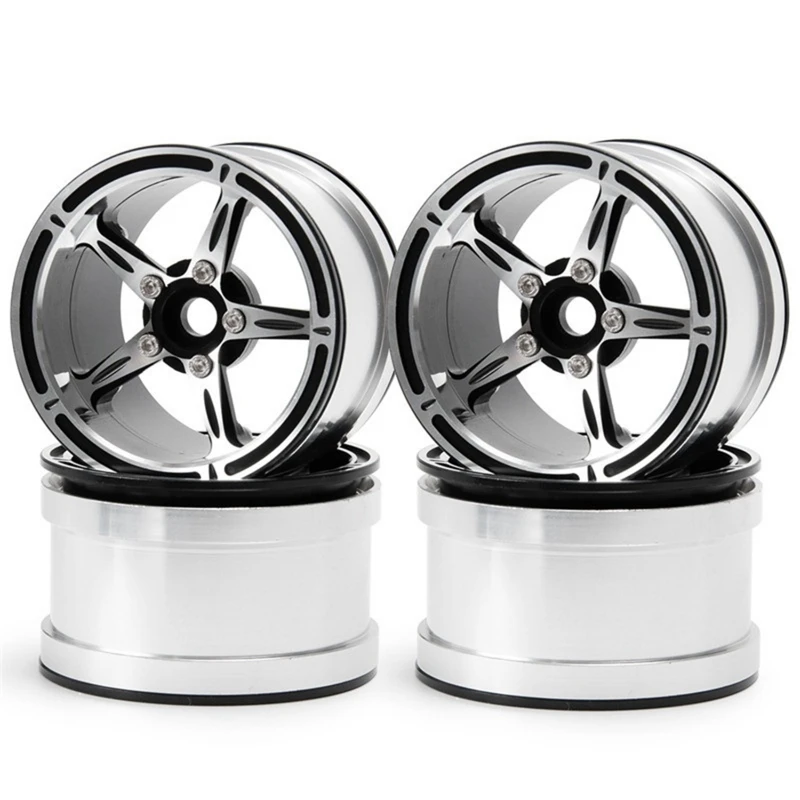 

2.2 Inch Metal Beadlock Wheel Rims Silver for Rc Car TRX4 SCX10 II Wraith 90048 RR10 RC Rock Crawler